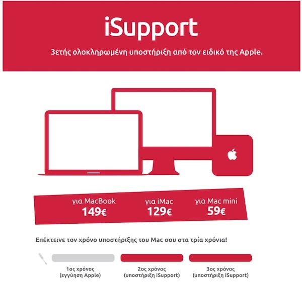 H iStorm παρουσιάζει το iSupport, το 3ετές ολοκληρωμένο πακέτο υποστήριξης υπολογιστών Mac