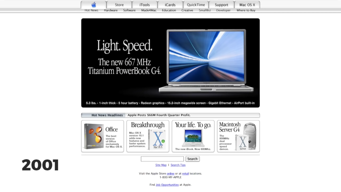 Apple.com (1996 &#8211; 2016): 20 χρόνια λειτουργίας σε ένα βίντεο