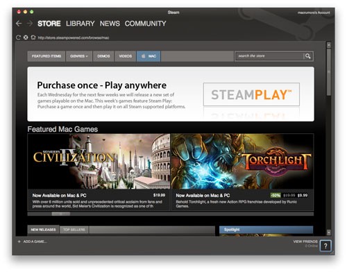 Valve Launches Steam For Mac&#33;