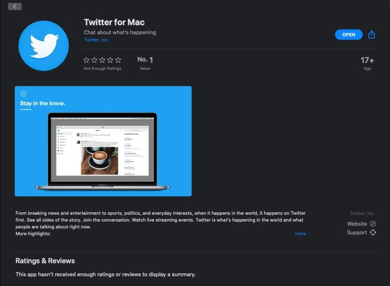 Twitter for Mac: Διαθέσιμο και πάλι στο Mac App Store